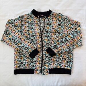 Retro 90s Style Jacket New Look Geometric Bomber Festival Size 2X Memphis Design